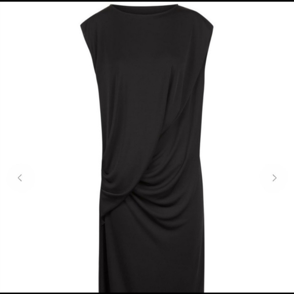 Hobbs London Black Ruched Chelsea Dress - Picture 3 of 9